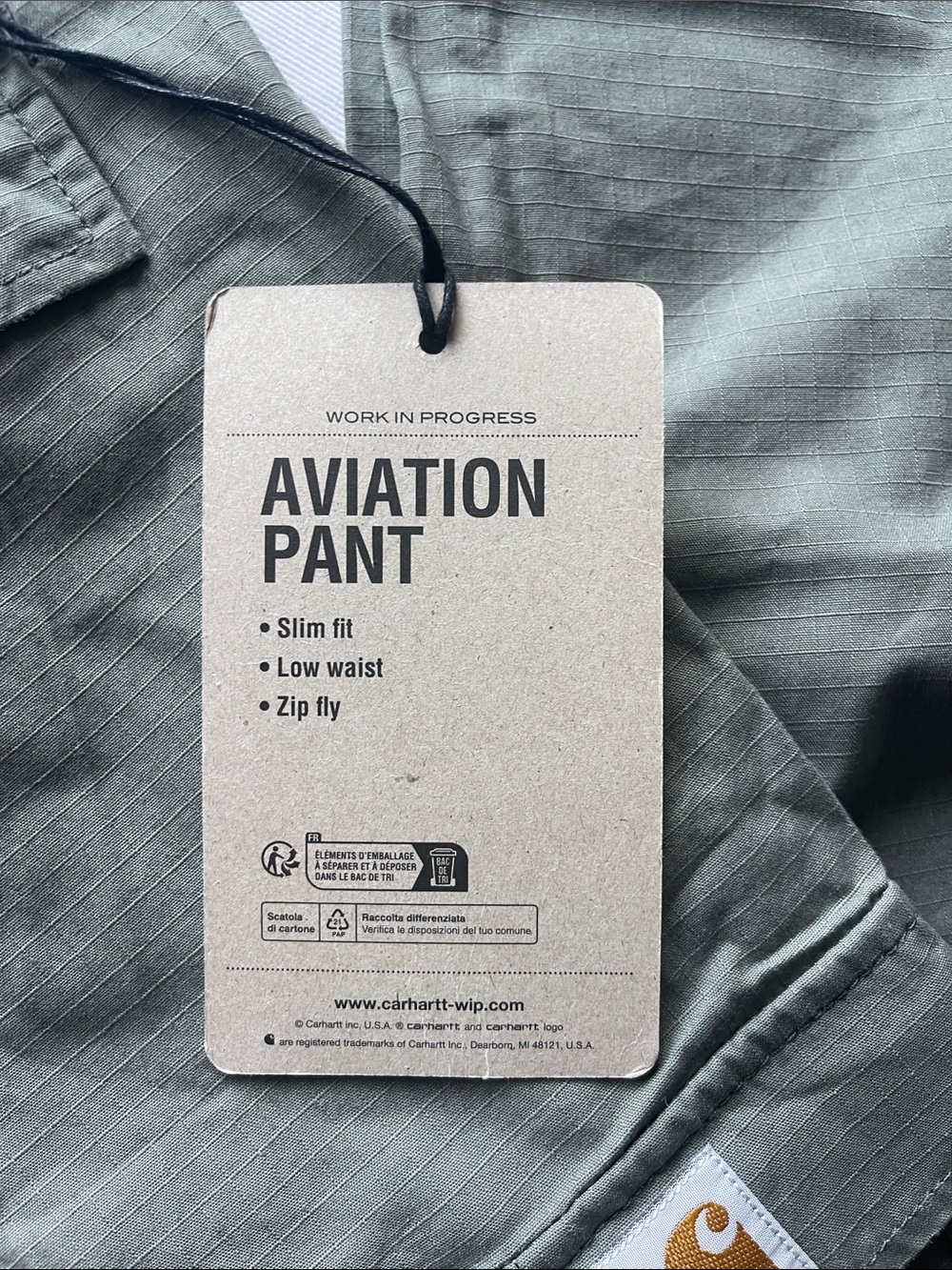 Carhartt Sage Green Cargo Work Pants - Picture 5 of 8
